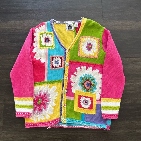 Storybook Knits Sweaters - Vintage Y2K Storybook Knits Colorful Cardigan Sweater